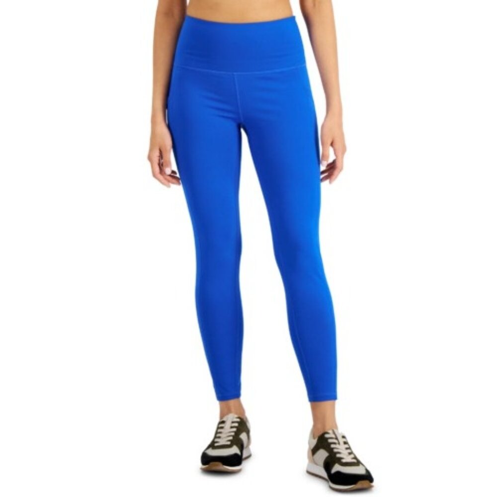 Ideology High-Waist Side-Pocket 7/8 Leggings Womens Blue Size XS MSRP $40